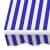 paramondo Gelenkarmmarkise Basic 2000 | 2,5 x 1,5 m / Gestell: weiß / Stoff: Block, blau-weiß