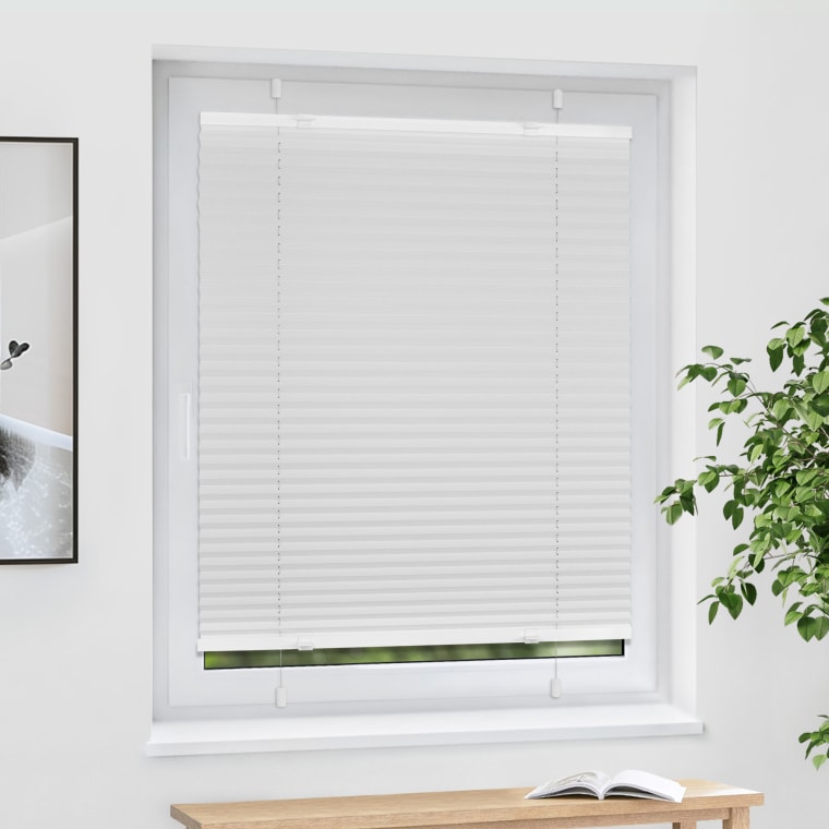 VICTORIA M EasyFix Plissee | 80 x 150 cm, weiß