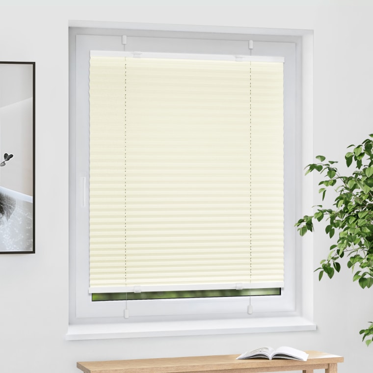 VICTORIA M EasyFix Plissee | 100 x 100 cm, creme