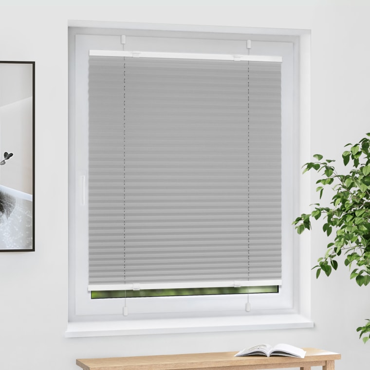 VICTORIA M EasyFix Plissee | 55 x 150 cm, grau