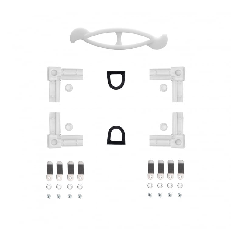 JAROLIFT Ersatzteil-Set für Insektenschutz-Spannrahmen BrushLine | weiß
