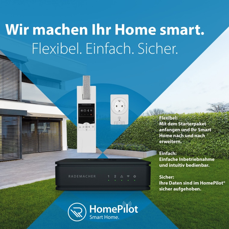 RADEMACHER HomePilot Starterset Abendstimmung | HomePilot + RolloTron Standard DuoFern + DuoFern Steckdose