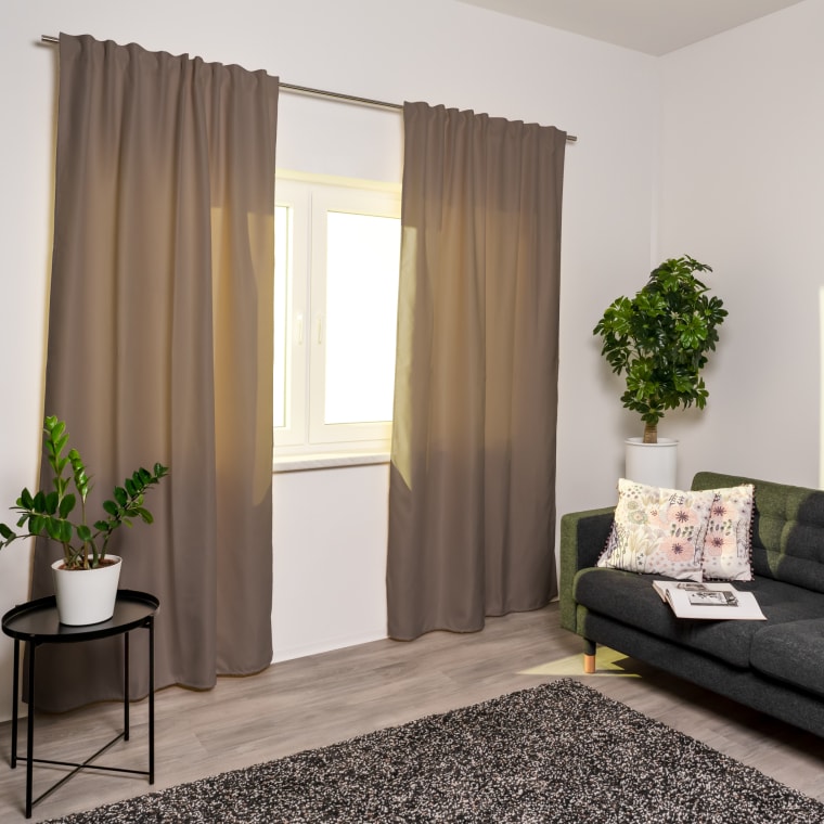 Home Wohnideen PELLU Thermo-Vorhang mit Kombiband | blickdicht, 135 x 245 cm, natur