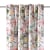 Verdi Collection Vorhang mit Schlaufenband - Blumenmuster | blickdicht, 140 x 245 cm, multicolor, 2 Stück