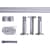 VICTORIA M Gardinenstange Set | 1-läufig, ⌀ 19 mm, 280 cm, silber + Wand, Kappe, Ring
