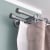 VICTORIA M Gardinenstange Set | 2-läufig, ⌀ 19 mm, 120 cm, silber + Wand, Kappe, Ring