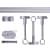 VICTORIA M Gardinenstange Set | 1-läufig, ⌀ 19 mm, 400 cm, silber + Decke, Kappe, Ring