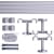 VICTORIA M Gardinenstange Set | 2-läufig, ⌀ 19 mm, 240 cm, silber + Decke, Kappe, Ring