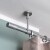 VICTORIA M Gardinenstange Set | 1-läufig, ⌀ 19 mm, 320 cm, silber + Decke, Rillen-Kappe, Ring