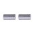 VICTORIA M Gardinenstange Set | 2-läufig, ⌀ 19 mm, 120 cm, silber + Decke, Rillen-Kappe, Ring
