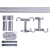 VICTORIA M Gardinenstange Set | 2-läufig, ⌀ 19 mm, 180 cm, silber + Decke, Rillen-Kappe, Ring