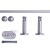 VICTORIA M Gardinenstange Set | 1-läufig, ⌀ 19 mm, 140 cm, silber + Wand, Kugel-Ball, Ring
