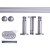 VICTORIA M Gardinenstange Set | 1-läufig, ⌀ 19 mm, 280 cm, silber + Wand, Kugel-Ball, Ring
