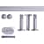 VICTORIA M Gardinenstange Set | 1-läufig, ⌀ 19 mm, 400 cm, silber + Wand, Kugel-Ball, Ring