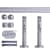 VICTORIA M Gardinenstange Set | 2-läufig, ⌀ 19 mm, 140 cm, silber + Wand, Kugel-Ball, Ring