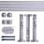 VICTORIA M Gardinenstange Set | 2-läufig, ⌀ 19 mm, 240 cm, silber + Wand, Kugel-Ball, Ring