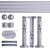 VICTORIA M Gardinenstange Set | 2-läufig, ⌀ 19 mm, 280 cm, silber + Wand, Kugel-Ball, Ring