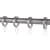 VICTORIA M Gardinenstange Set | 1-läufig, ⌀ 19 mm, 200 cm, silber + Decke, Kugel-Ball, Ring