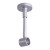 VICTORIA M Gardinenstange Set | 1-läufig, ⌀ 19 mm, 200 cm, silber + Decke, Kugel-Ball, Ring
