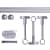VICTORIA M Gardinenstange Set | 1-läufig, ⌀ 19 mm, 360 cm, silber + Decke, Kugel-Ball, Ring