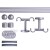 VICTORIA M Gardinenstange Set | 2-läufig, ⌀ 19 mm, 140 cm, silber + Decke, Kugel-Ball, Ring