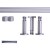 VICTORIA M Gardinenstange Set | 1-läufig, ⌀ 19 mm, 360 cm, silber + Wand, Kappe