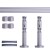 VICTORIA M Gardinenstange Set | 2-läufig, ⌀ 19 mm, 160 cm, silber + Wand, Kappe
