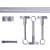 VICTORIA M Gardinenstange Set | 1-läufig, ⌀ 19 mm, 280 cm, silber + Decke, Kappe
