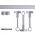 VICTORIA M Gardinenstange Set | 1-läufig, ⌀ 19 mm, 360 cm, silber + Decke, Kappe