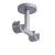 VICTORIA M Gardinenstange Set | 2-läufig, ⌀ 19 mm, 140 cm, silber + Decke, Kappe