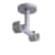 VICTORIA M Gardinenstange Set | 2-läufig, ⌀ 19 mm, 200 cm, silber + Decke, Kappe
