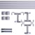 VICTORIA M Gardinenstange Set | 2-läufig, ⌀ 19 mm, 360 cm, silber + Decke, Kappe