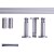 VICTORIA M Gardinenstange Set | 1-läufig, ⌀ 19 mm, 320 cm, silber + Wand, Rillen-Kappe