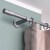 VICTORIA M Gardinenstange Set | 1-läufig, ⌀ 19 mm, 320 cm, silber + Wand, Rillen-Kappe