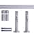 VICTORIA M Gardinenstange Set | 2-läufig, ⌀ 19 mm, 140 cm, silber + Wand, Rillen-Kappe