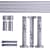 VICTORIA M Gardinenstange Set | 2-läufig, ⌀ 19 mm, 280 cm, silber + Wand, Rillen-Kappe