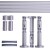VICTORIA M Gardinenstange Set | 2-läufig, ⌀ 19 mm, 360 cm, silber + Wand, Rillen-Kappe
