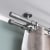 VICTORIA M Gardinenstange Set | 2-läufig, ⌀ 19 mm, 140 cm, silber + Decke, Rillen-Kappe