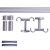 VICTORIA M Gardinenstange Set | 2-läufig, ⌀ 19 mm, 160 cm, silber + Decke, Rillen-Kappe