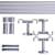 VICTORIA M Gardinenstange Set | 2-läufig, ⌀ 19 mm, 240 cm, silber + Decke, Rillen-Kappe