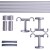 VICTORIA M Gardinenstange Set | 2-läufig, ⌀ 19 mm, 400 cm, silber + Decke, Rillen-Kappe
