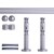 VICTORIA M Gardinenstange Set | 2-läufig, ⌀ 19 mm, 160 cm, silber + Wand, Kugel-Ball