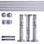 VICTORIA M Gardinenstange Set | 2-läufig, ⌀ 19 mm, 280 cm, silber + Wand, Kugel-Ball