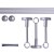 VICTORIA M Gardinenstange Set | 1-läufig, ⌀ 19 mm, 400 cm, silber + Decke, Kugel-Ball