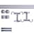 VICTORIA M Gardinenstange Set | 2-läufig, ⌀ 19 mm, 120 cm, silber + Decke, Kugel-Ball