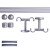 VICTORIA M Gardinenstange Set | 2-läufig, ⌀ 19 mm, 140 cm, silber + Decke, Kugel-Ball