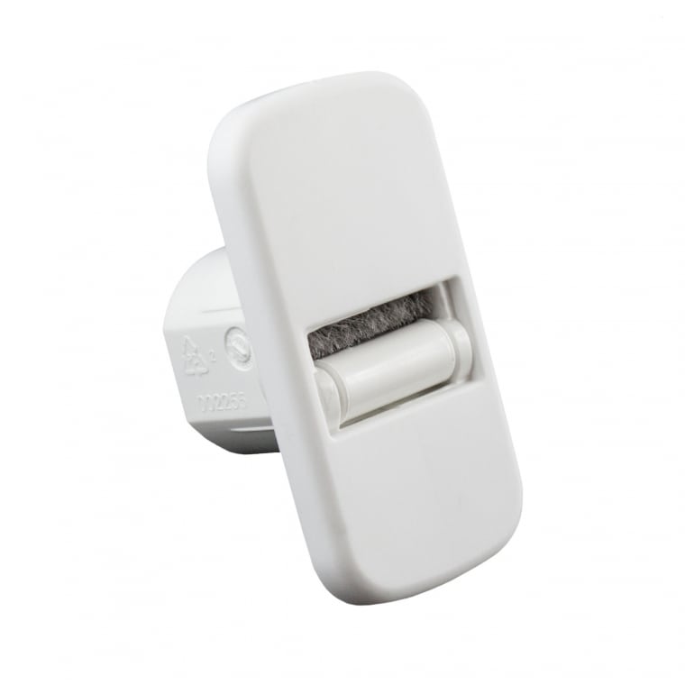 JAROLIFT Mini ENEV Rollladen-Gurtleitrolle mit Bürstendichtung | weiß / für 15 mm Gurtbreite