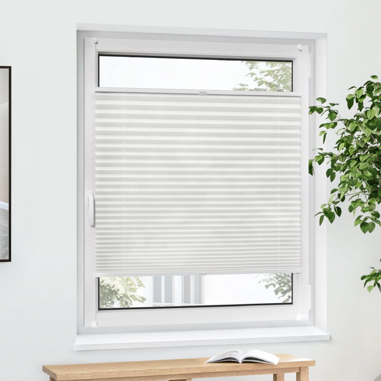 Jalousiescout Pure Plissee | Basic, Polyester-Stoff, 120 x 160 cm, weiß