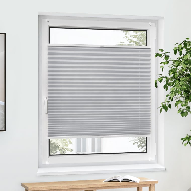 Jalousiescout Pure Plissee | Basic, Polyester-Stoff, 85 x 200 cm, grau