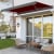 paramondo Kassettenmarkise Quadris LED | 3,45 x 3 m, anthrazit, Stoff: weinrot, Uni